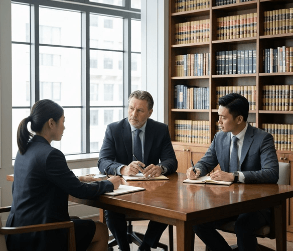 Legal professionals in meeting